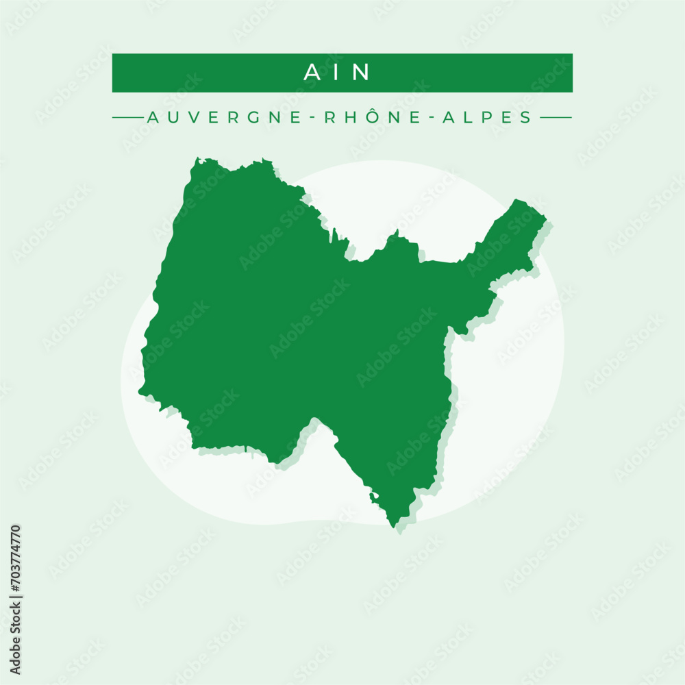 Vector illustration vector of Ain map France