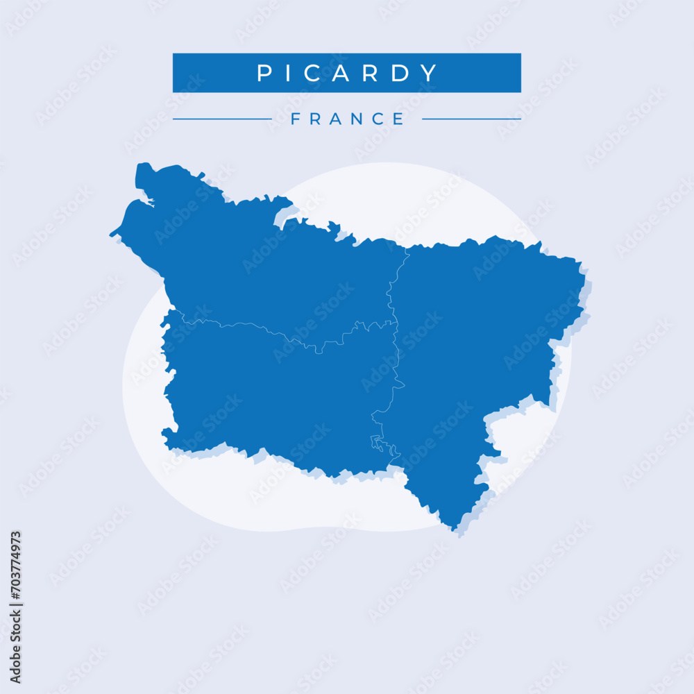 Vector illustration vector of Picardy map France