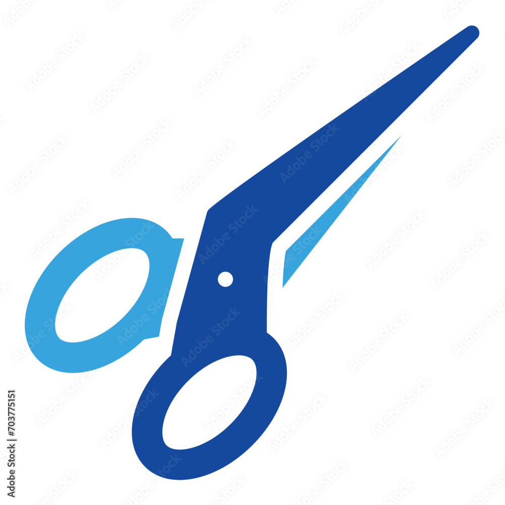 Scissor icon or logo illustration glyph style