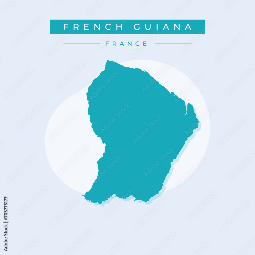 Vector illustration vector of French Guiana map France