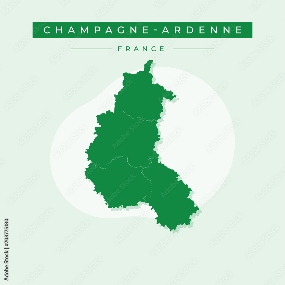 Vector illustration vector of Champagne-Ardenne map France