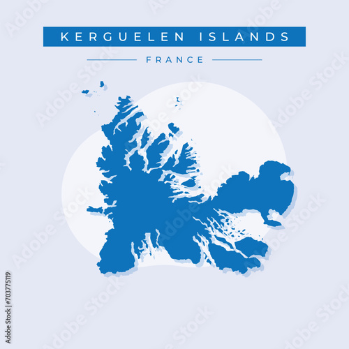Vector illustration vector of Kerguelen Islands map France