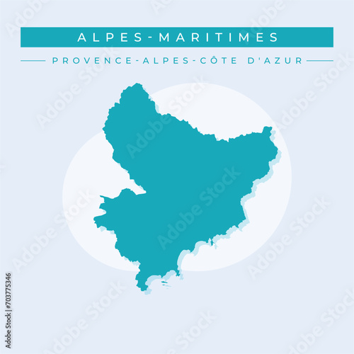 Vector illustration vector of Alpes-Maritimes map France