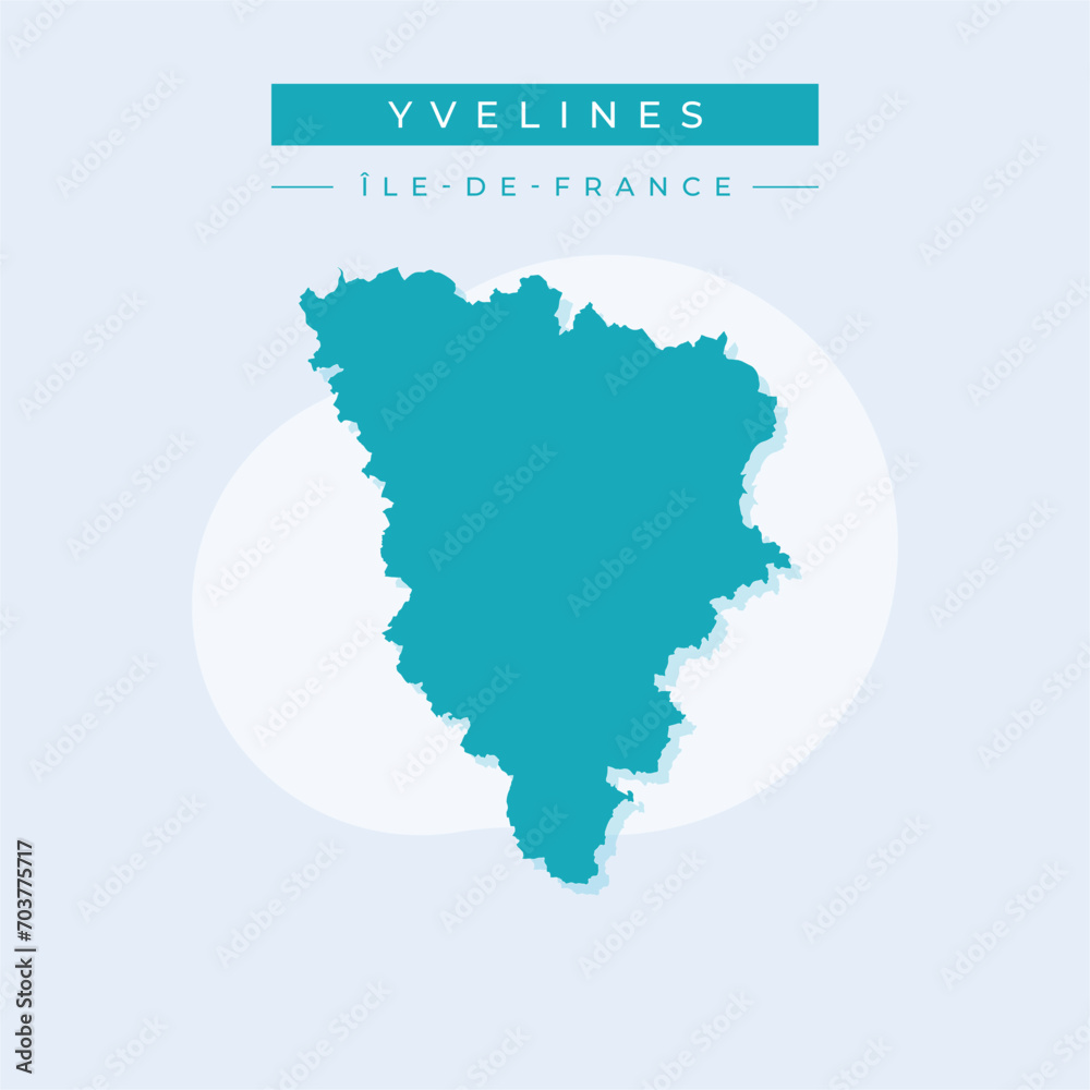 Vector illustration vector of Yvelines map France Vector illustration vector of Yvelines map France
