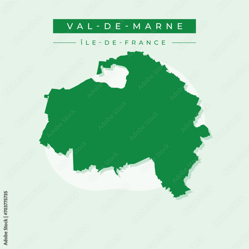Vector illustration vector of Val-de-Marne map France