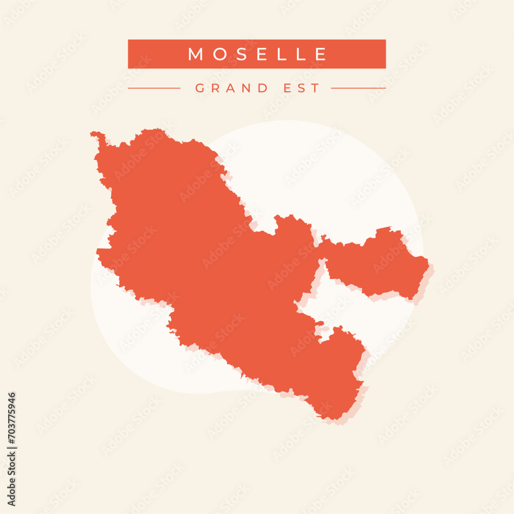 Obraz premium Vector illustration vector of Moselle map France