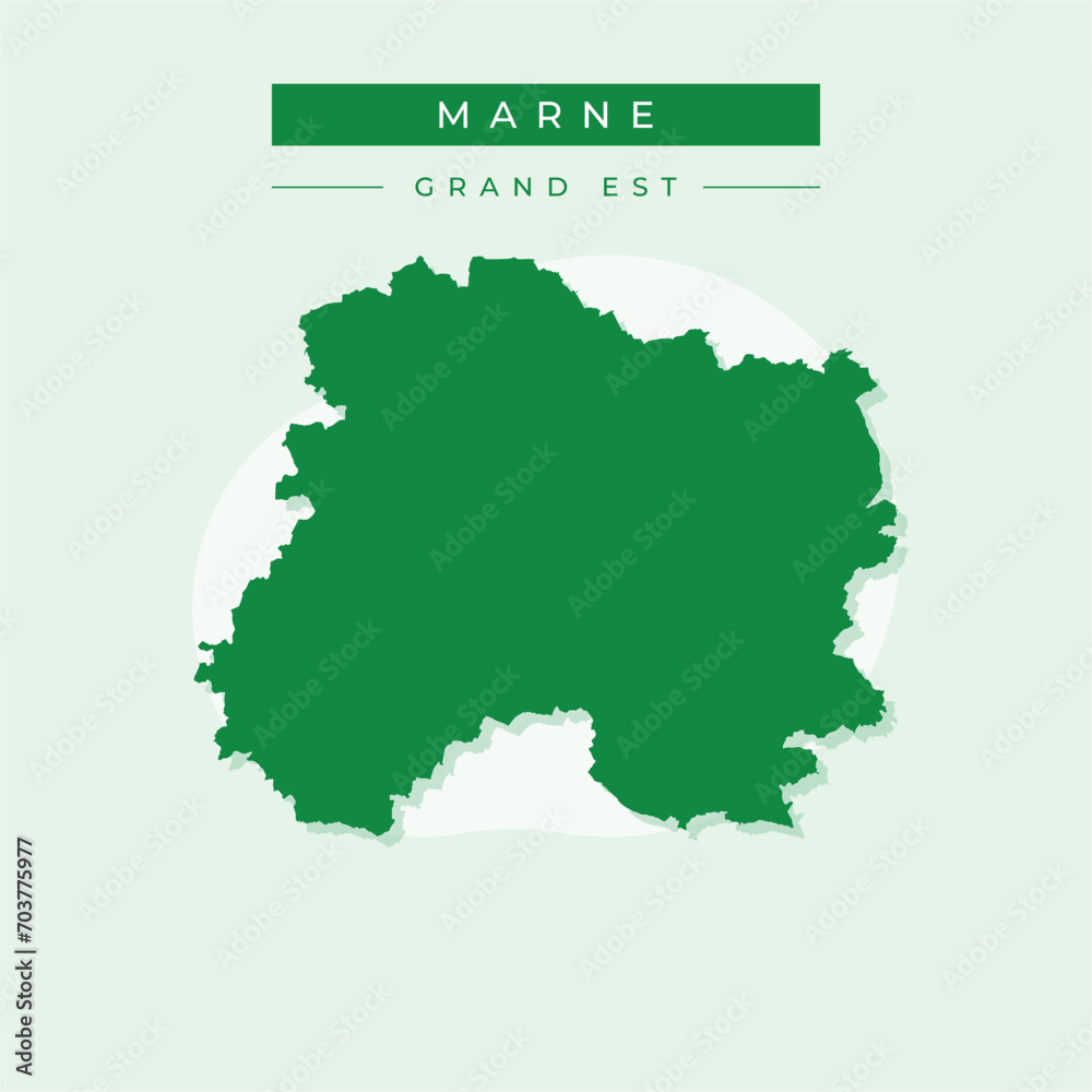 Vector illustration vector of Marne map France