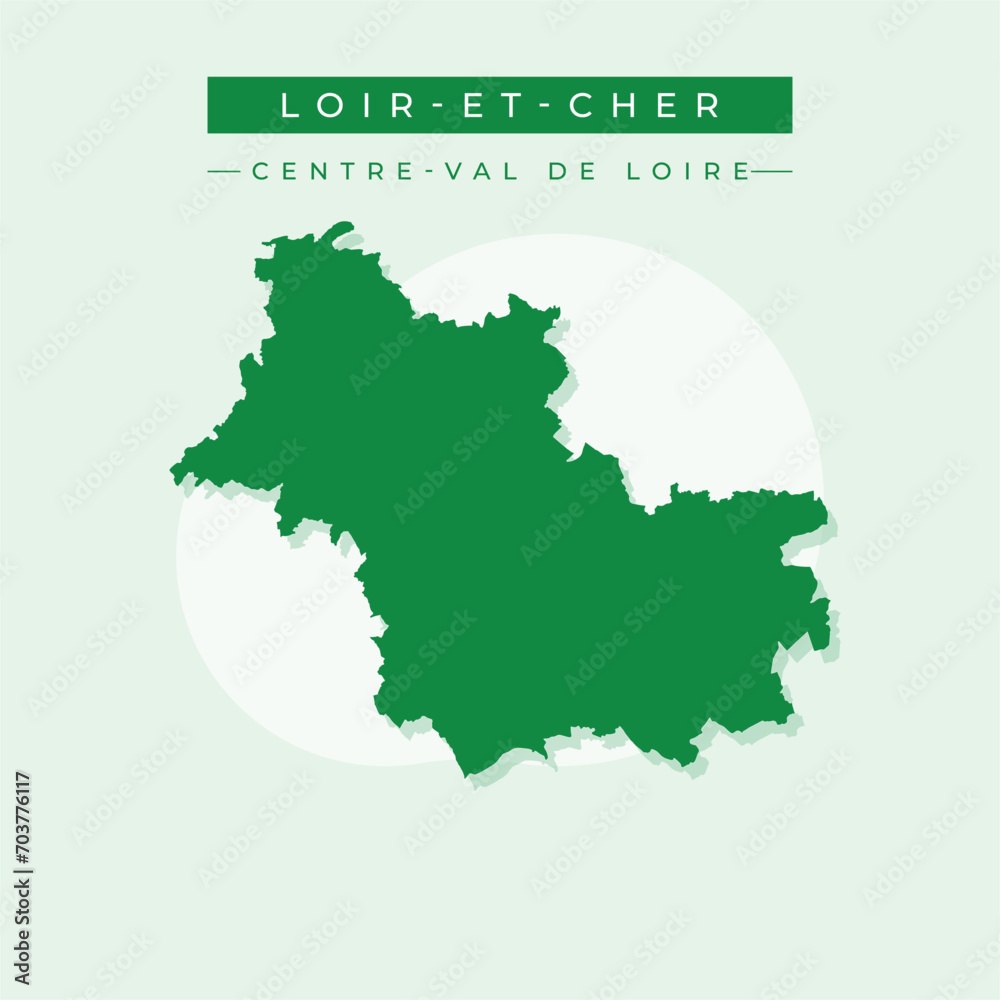 Vector illustration vector of Loir-et-Cher map France