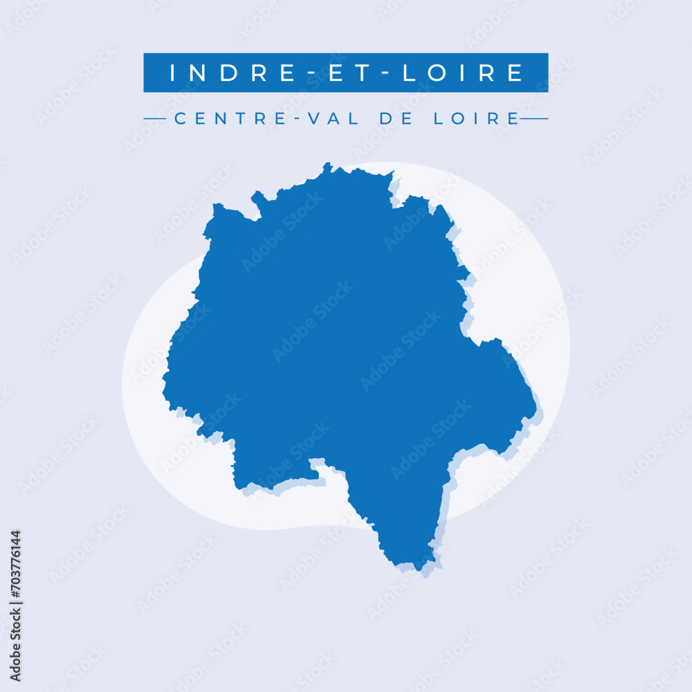 Vector illustration vector of Indre-et-Loire map France