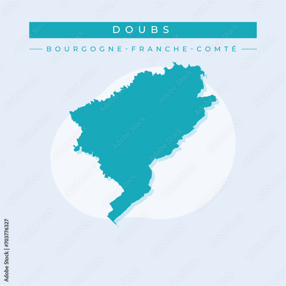 Vector illustration vector of Doubs map France