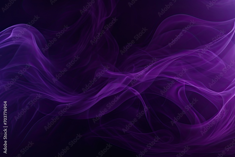 purple haze, steam on a black background. Abstract backdrop in watercolor style