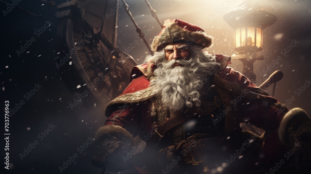 Generative AI Pirate-themed Santa's grotto Generative AI Pirate-themed Santa's grotto