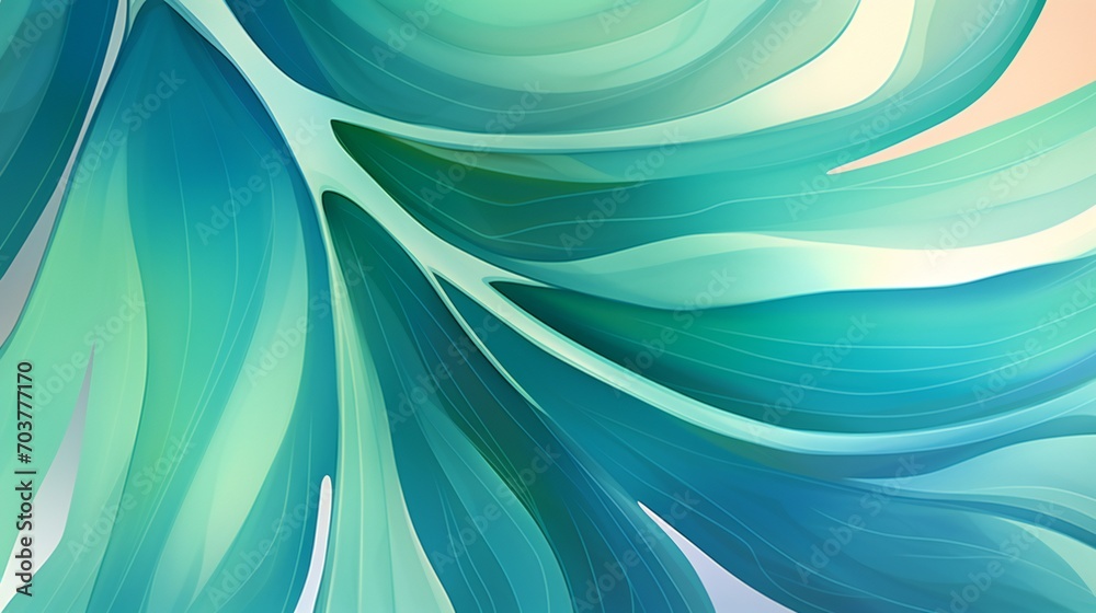 In the close view, a Monstera leaf's calming color palette orchestrates a dance of tranquility In the close view, a Monstera leaf's calming color palette orchestrates a dance of tranquility