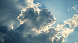 Majestic Sun Rays Piercing Through Dramatic Clouds