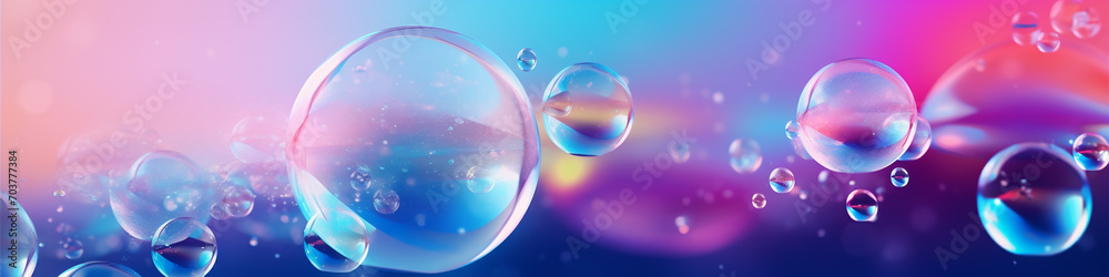 Fantastic structure of multi-colored bubbles.