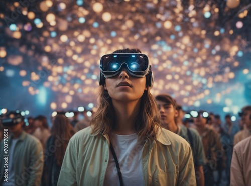 girl in VR glasses