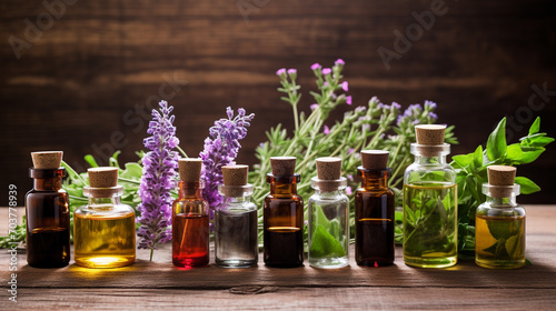Medicinal herbs and tinctures homeopathy.Generative AI