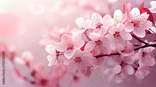 cherry blossom background  wallpaper - generative ai