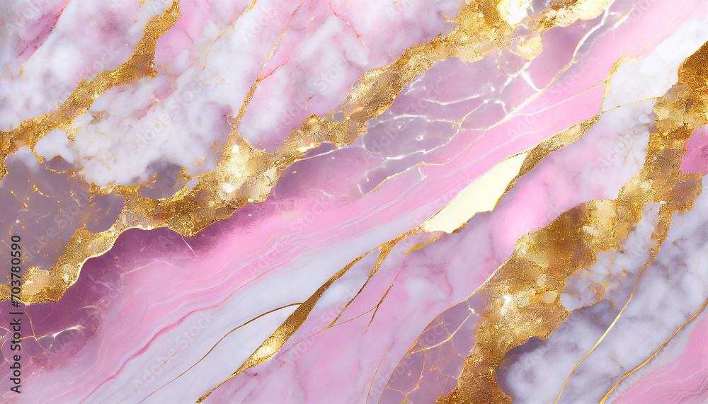 Fototapeta premium Tło, różowy malowany detal, efekt marmuru