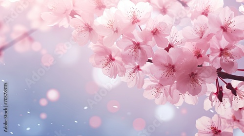 cherry blossom background  wallpaper - generative ai