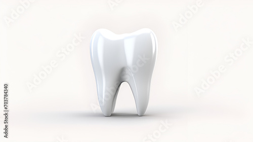 tooth icon on white background. generated by Ai.