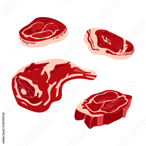 Raw meat set