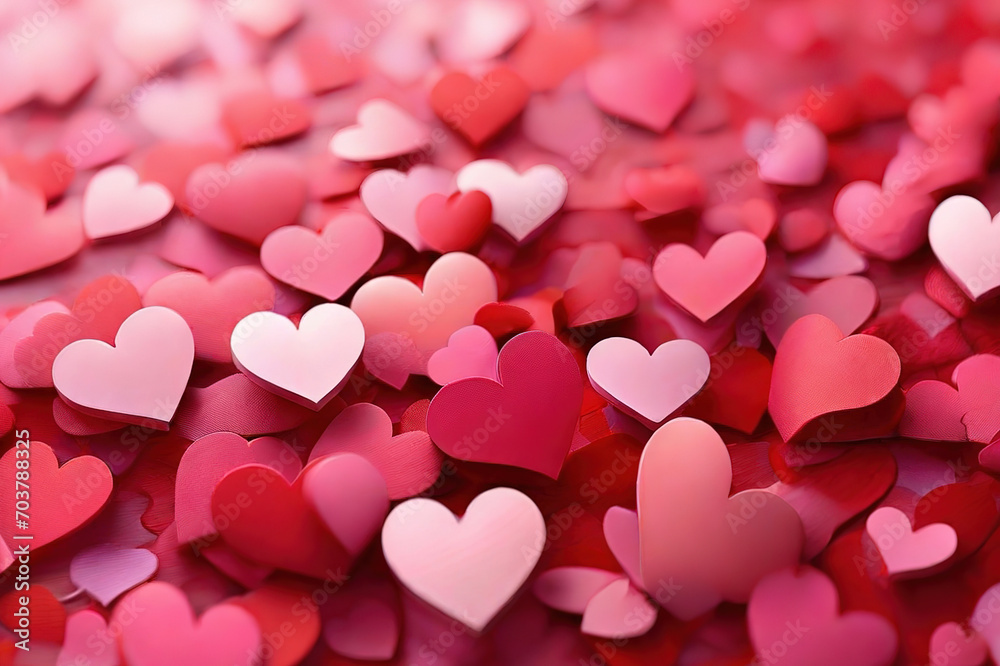 abstract pink background with pink hearts, festive background for Valentine's Day abstract pink background with pink hearts, festive background for Valentine's Day