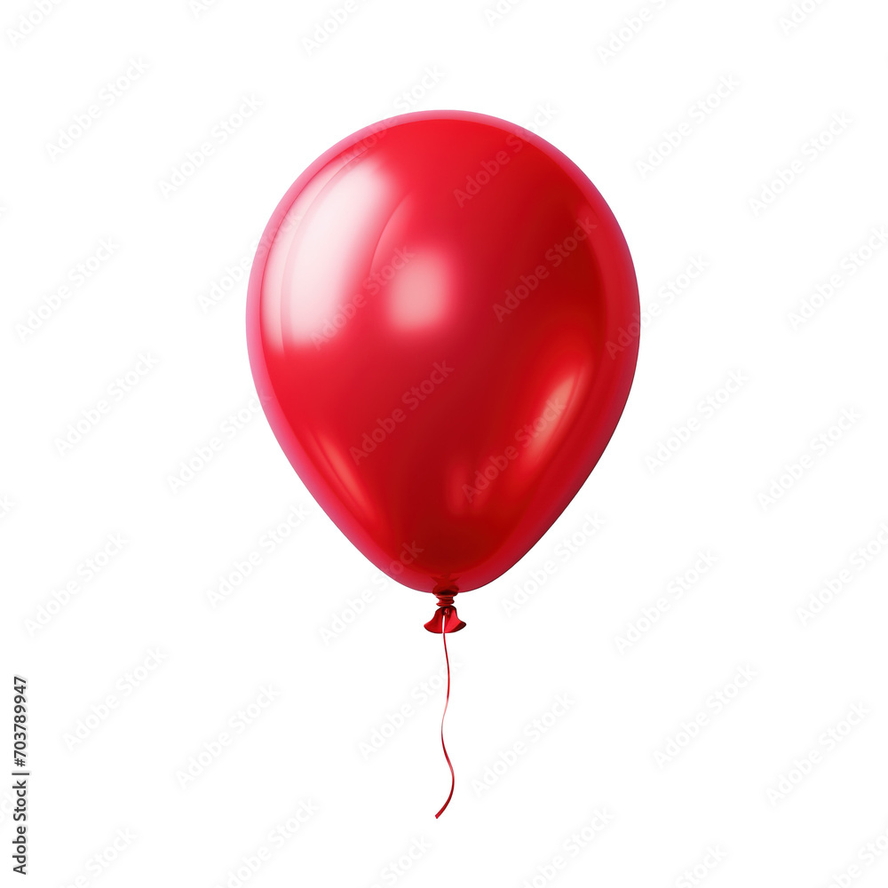 Red balloon Isolated on transparent background