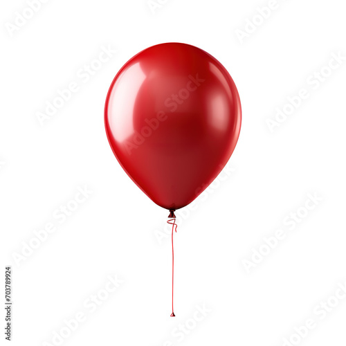 Red balloon Isolated on transparent background
