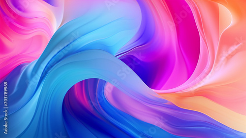 Mobile Bloom  Gradient Colorful Abstract Background Shaped Like a Flower - Luxurious Concept for Wallpaper