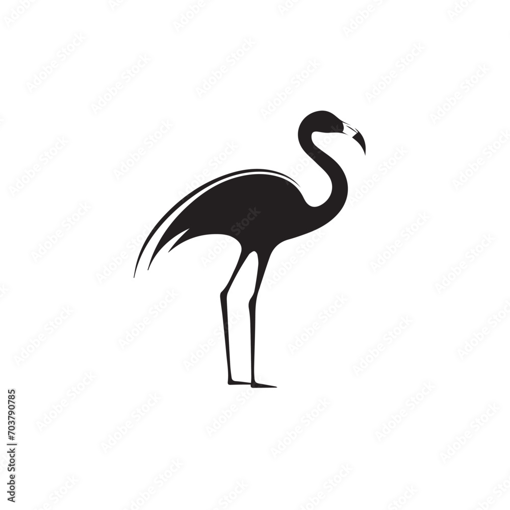 Flamingo in cartoon, doodle style. Isolated 2d vector illustration in logo, icon, sketch style, Eps 10, black and white. AI Generative Flamingo in cartoon, doodle style. Isolated 2d vector illustration in logo, icon, sketch style, Eps 10, black and white. AI Generative