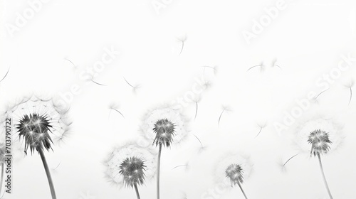 Close-Up of Delicate Dandelion Spores Blowing Away in Summer Breeze - Nature s Breath-taking Seed Dispersal