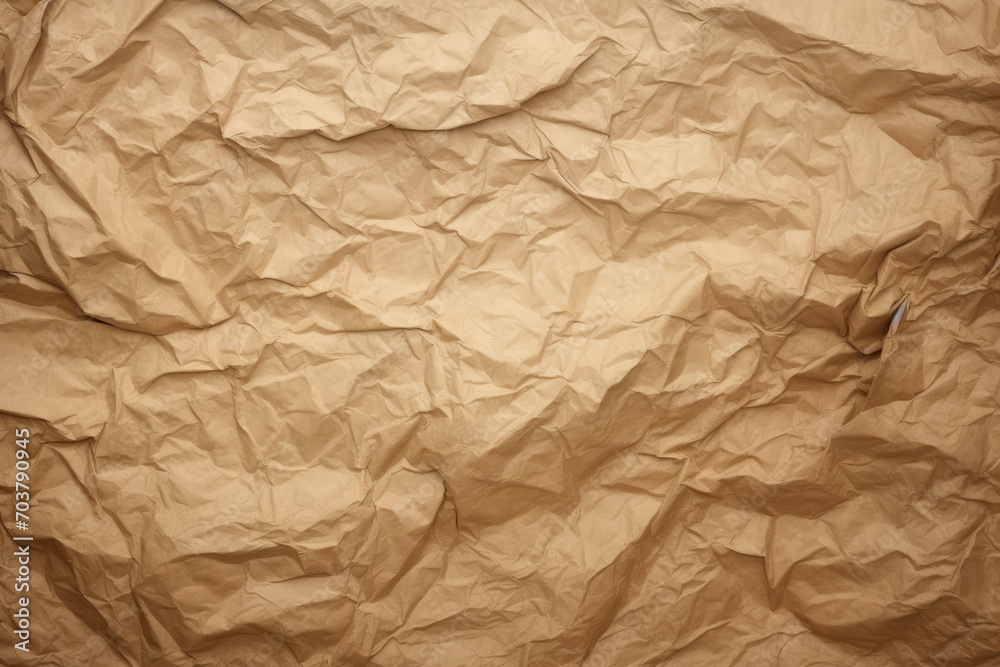 Fototapeta premium Crumpled paper for background usage, top view