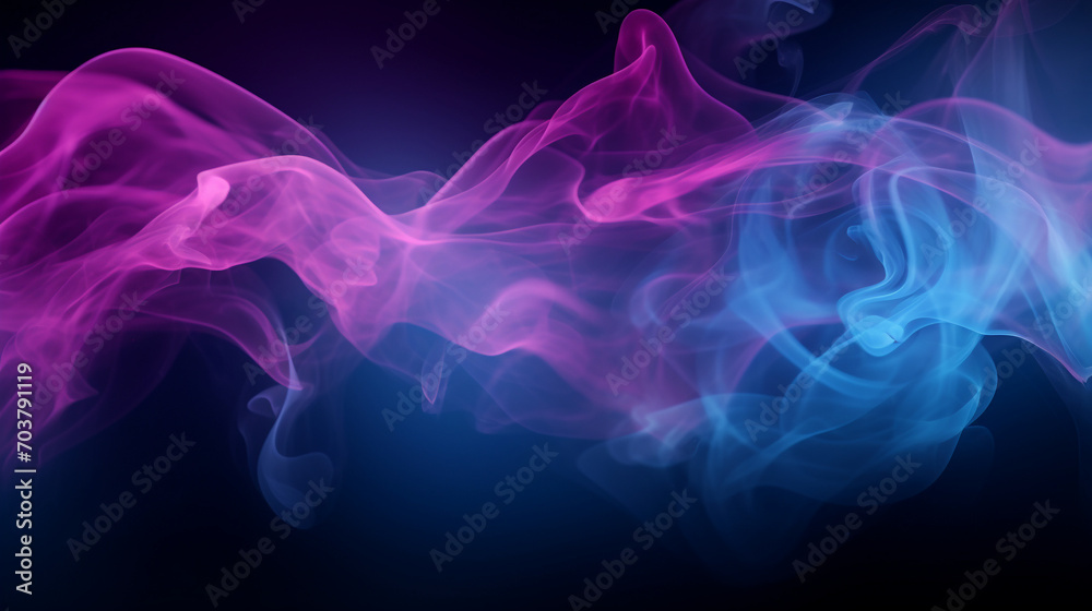 Vivid Nebula of Colors: Abstract Neon Fog, Perfect for Wide-angle Banners