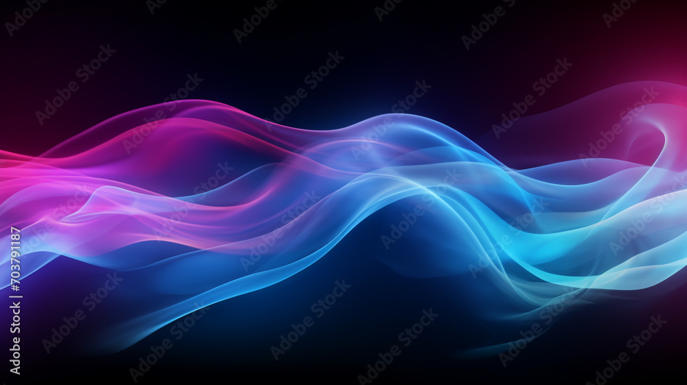 Neon Dreamscape: Colorful Abstract Fog Dancing on a Black Canvas Neon Dreamscape: Colorful Abstract Fog Dancing on a Black Canvas