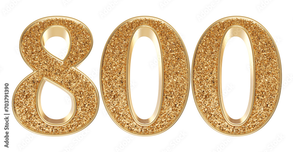 Gold 3d Number 800 luxury render Gold 3d Number 800 luxury render