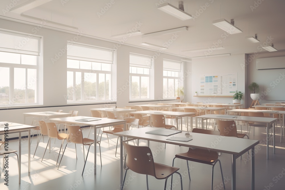Classroom with modern design Classroom with modern design