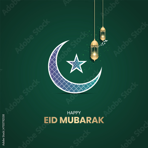 Eid Mubarak islamic design. Eid ul fitr creative ads.