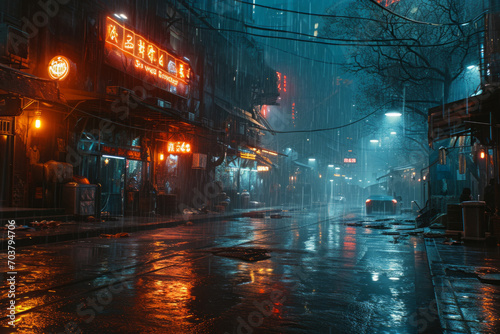 In the dark and gritty world of a cyberpunk dystopia,