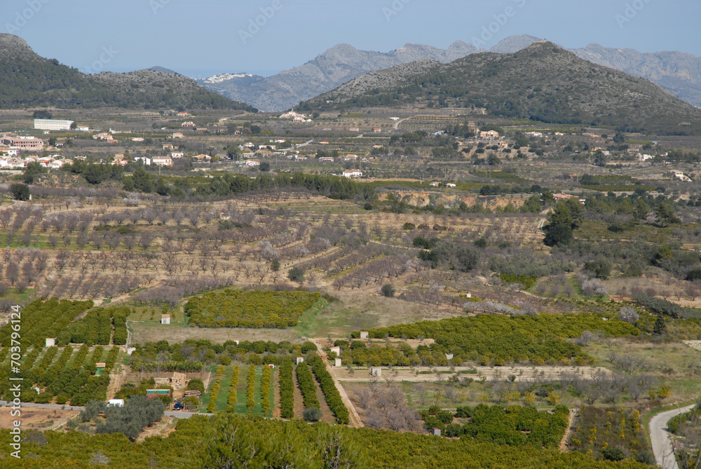 Semi aerial rural agricultural landscape, Spain
