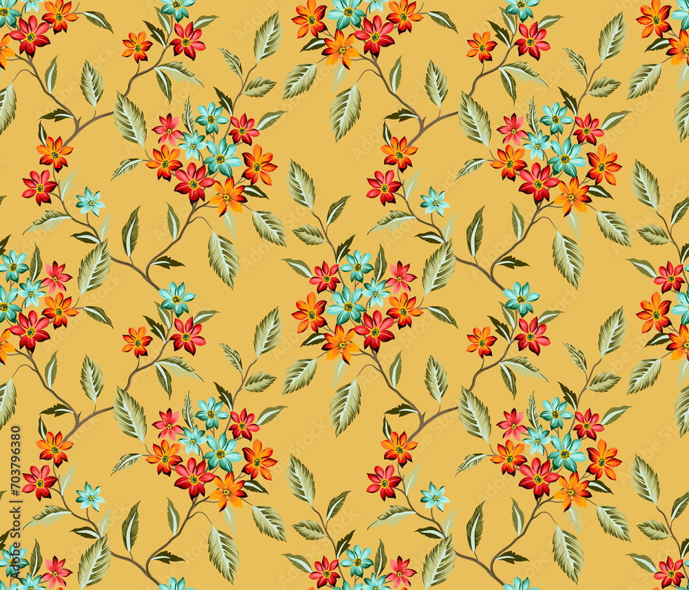 Obraz premium seamless pattern with flowers