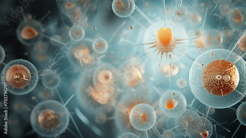 A Light-coloured poster of biological cells