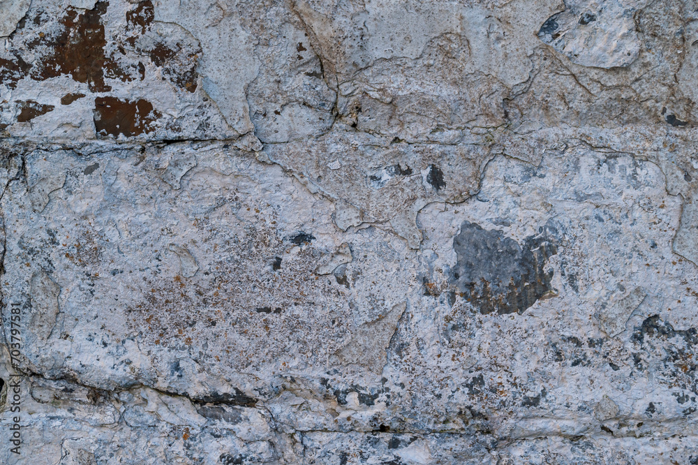 Obraz premium imagen detalle textura roca blanca con grietas y poros
