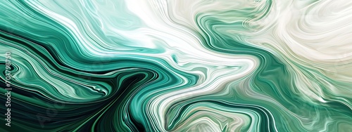 a mesmerizing spectacle of swirling abstract waves in soothing turquoise and cream hues © Яна Деменишина