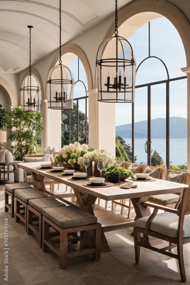 Elegant Mediterranean style home with stunning lake view