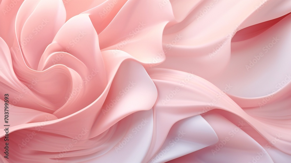 The close view of a wavy rose leaf showcases calming patterns, inviting a meditative moment through its fluid and flowing forms The close view of a wavy rose leaf showcases calming patterns, inviting a meditative moment through its fluid and flowing forms
