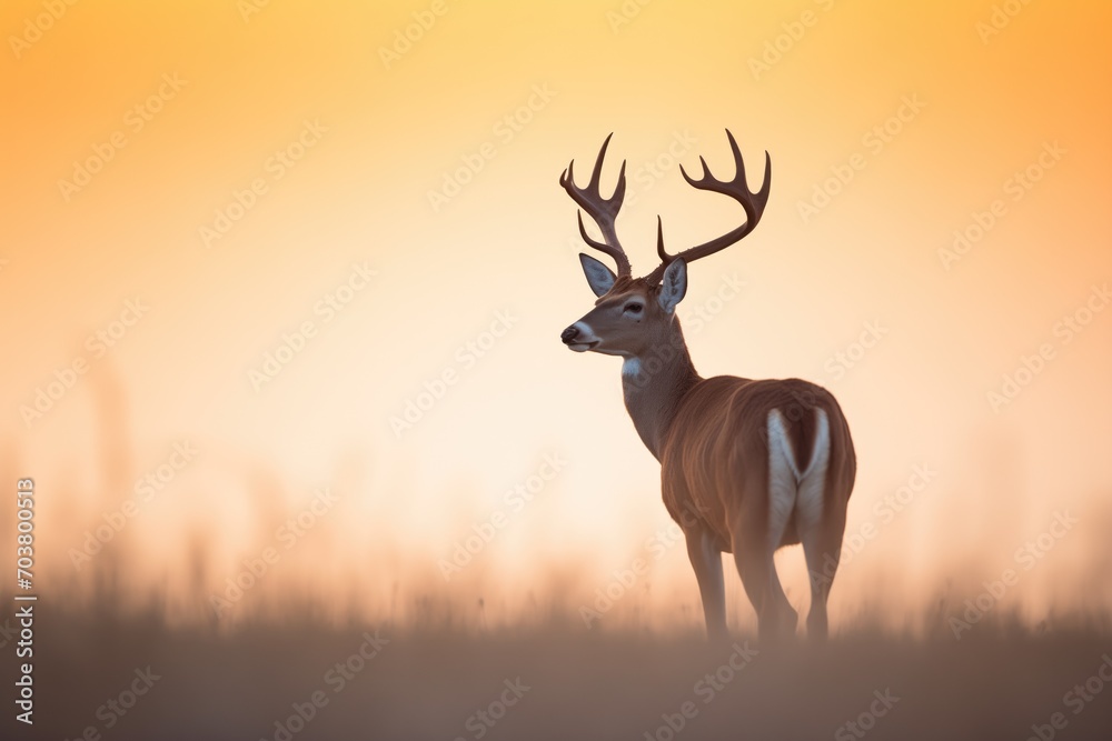 silhouette of a gazelle at sunset silhouette of a gazelle at sunset