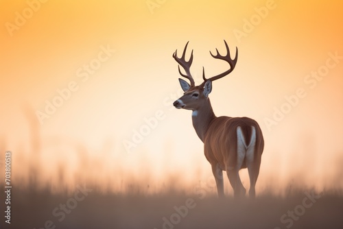 silhouette of a gazelle at sunset © primopiano