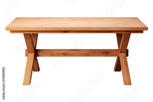 wooden table Isolated on transparent background