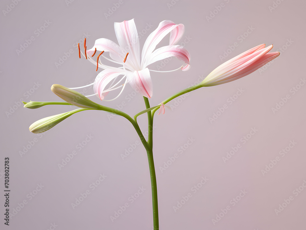 Obraz premium Lily flower in studio background, single lily flower, Beautiful flower images